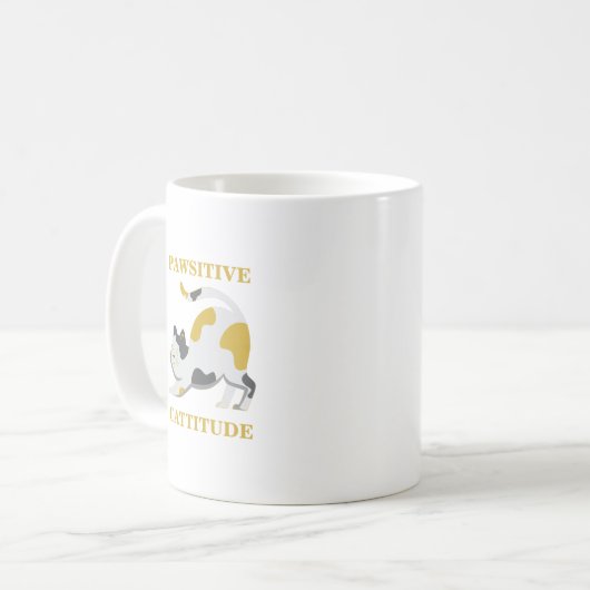 Pawsitive Cattitude Kaffeetasse (Vorderseite Links)
