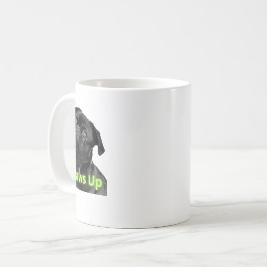Pawsitive Hunde-Tasse bleibe - Minimalistischer Sc Kaffeetasse (Vorderseite Links)