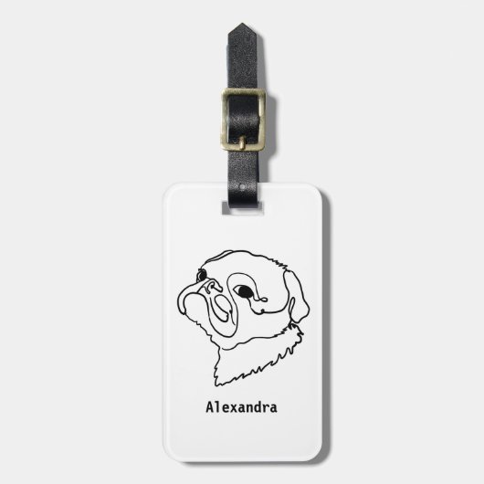 Pawsitive Journeys Gepäckanhänger (Vorderseite vertikal)