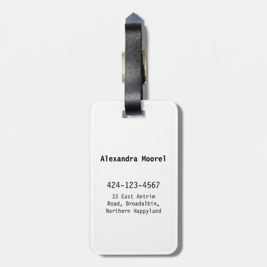 Pawsitive Journeys Gepäckanhänger (Rückseite vertikal)