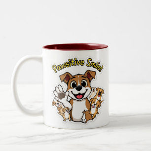 Pawsitive Lächeln Zweifarbige Tasse