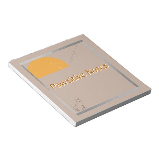 Pawsitive Notes - Cute Cat Notepad Notizblock (angewinkelt)