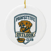 Pawsitive Outlook Club Keramik Ornament (Hinten)