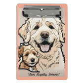 "Pawsitive Pals" Mini Klemmbrett (Vorderseite)