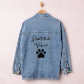 Pawsitive Positive Vibes Katzenpaw-Hundespange Jeansjacke (Hangar)