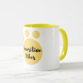 Pawsitive Schwänze, ein T - Shirt aus gelbem Hund Tasse (VorderseiteRechts)