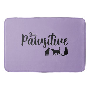 Pawsitive Schwarze Katze bleibe Badematte