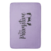 Pawsitive Schwarze Katze bleibe Badematte (Vorderseite Vertikal)