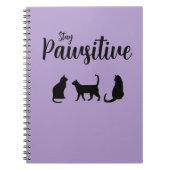 Pawsitive Schwarze Katze bleibe Notizblock (Vorderseite)