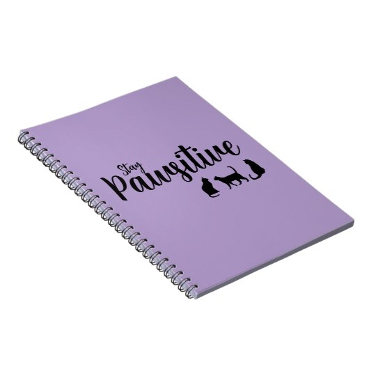 Pawsitive Schwarze Katze bleibe Notizblock (Rechte Seite)