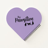 Pawsitive Schwarze Katze bleibe Notizblock (Rückseite)