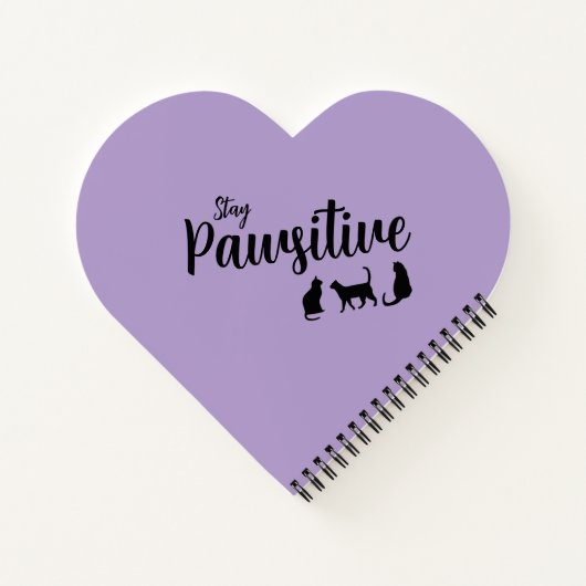 Pawsitive Schwarze Katze bleibe Notizblock (Rückseite)