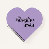 Pawsitive Schwarze Katze bleibe Notizblock (Vorderseite)