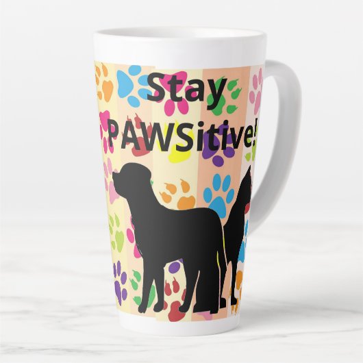 Pawsitive Silhouette von Hund und Katze bleibe Milchtasse (Rechte Ecke)