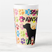 Pawsitive Silhouette von Hund und Katze bleibe Milchtasse (Vorderseite)