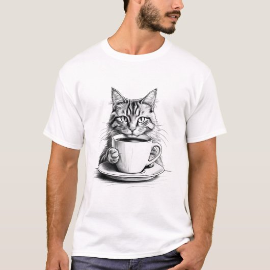 Pawsitive Vibes & Coffee T-Shirt (Vorderseite)