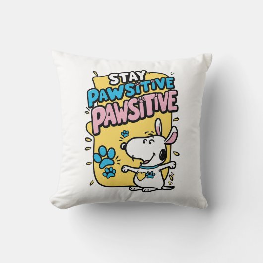 Pawsitive Vibes Kissen (Vorderseite)