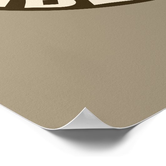 Pawsitive vibes only Cute Cat Paw Funny Pun Poster (Ecke)