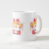Pawsitive Vibes Only Paw Print Mug Jumbo-Tasse (Vorderseite Rechts)