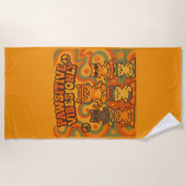 Pawsitive Vibes Only Strandtuch (Vorderseite)