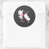Pawsitive Vibes Runder Aufkleber (Tasche)
