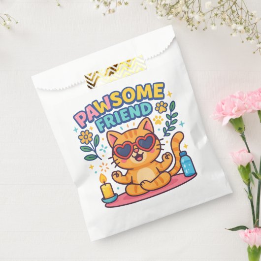 Pawsitive Vibes with Pawsome friend Cute Cat Lover Geschenktütchen (Versiegelt)