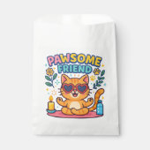 Pawsitive Vibes with Pawsome friend Cute Cat Lover Geschenktütchen (Vorderseite)