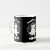 Pawsitive Vibes Zen Kitty Cat Besitzer Cat Mama & Kaffeetasse (Vorderseite Links)