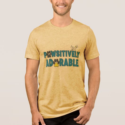 Pawsitively Adorable Dog Lover  Tri-Blend Shirt (Vorderseite)
