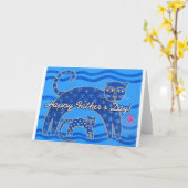 PAWSitively CATS Vatertag Card Karte (Gelbe Blume)