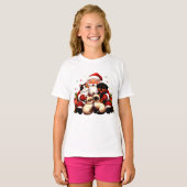 Pawsitively Cozy Christmas with Santa & Pets T-Shirt (Vorne ganz)