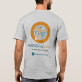 PAWSitively der T - Shirt grauer Männer (Rückseite)