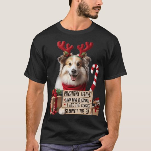 PAWSITIVELY FESTIVE Dog | Funny Christmas Cookies  T-Shirt (Vorderseite)