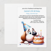 Pawsitively Fun Birthday Einladung (Vorne/Hinten)