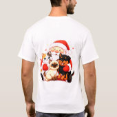 Pawsitively Huggable: Santa’s Snuggle Squad T-Shirt (Rückseite)