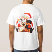 Pawsitively Huggable: Santa’s Snuggle Squad T-Shirt (Rückseite)