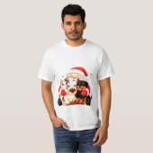 Pawsitively Huggable: Santa’s Snuggle Squad T-Shirt (Vorne ganz)