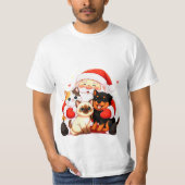 Pawsitively Huggable: Santa’s Snuggle Squad T-Shirt (Vorderseite)