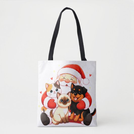 Pawsitively Huggable: Santa’s Snuggle Squad Tasche (Vorderseite)