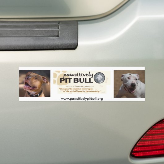 Pawsitively Pitbull Autoaufkleber (Auf Auto)