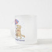 Pawsitively Prepared – Cute Dog with Umbrella Mattglastasse (Vorderseite Links)