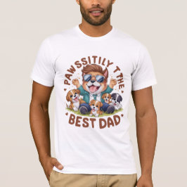 Pawsitivilich bester Vater zitiert niedlichen Hund T-Shirt