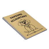 Pawsome Accountant Niedlich Dog Writing Notebook Notizblock (Rechte Seite)