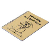 Pawsome Accountant Niedlich Dog Writing Notebook Notizblock (Linke Seite)