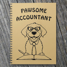 Pawsome Accountant Niedlich Dog Writing Notebook Notizblock
