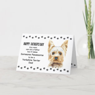 Pawsome Best Yorkshire Terrie Dog Vater Father's D Feiertagskarte