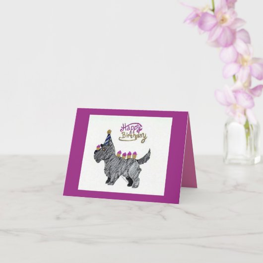 Pawsome Birthday Karte (Orchidee)