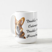 Pawsome Corgi Companion Tasse (Vorderseite Links)
