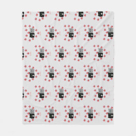 Pawsome Couple Plumeria Heart Valentine Be Mine Fleecedecke