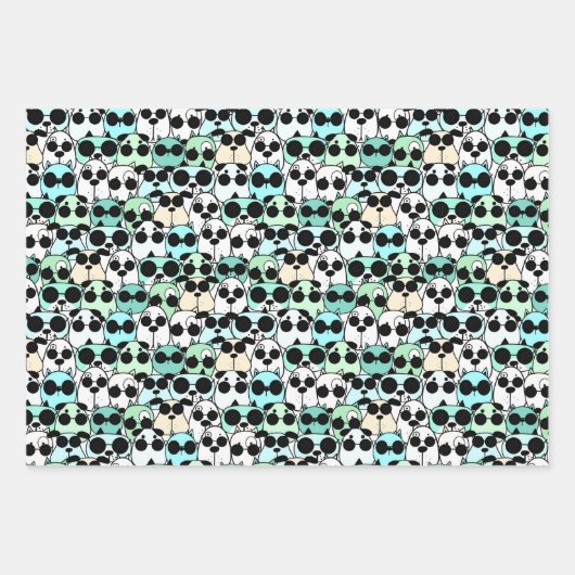 Pawsome Dogs Parade Geschenkpapier Set (Vorderseite)